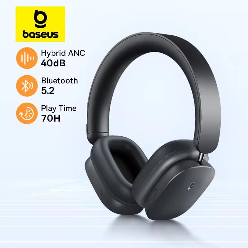 Baseus Bowie H1s – Fone Bluetooth 5.4 com ANC 46 dB e 120h de Bateria