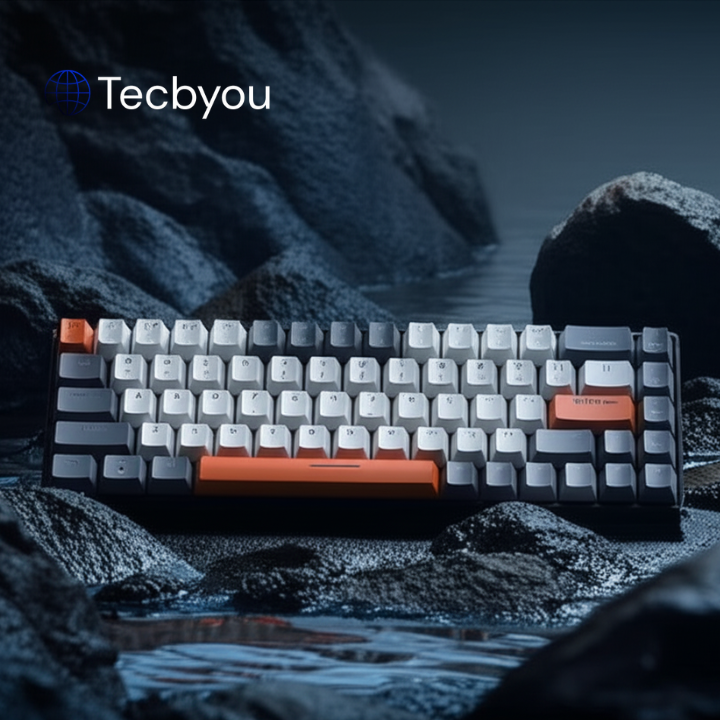 Teclado Gamer 60% Wireless Ziyoulang K68 – Bluetooth + USB, Switch Red, Hot-Swap, Para Celular, PC e iPad