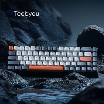 Teclado Gamer 60% Wireless Ziyoulang K68 – Bluetooth + USB, Switch Red, Hot-Swap, Para Celular, PC e iPad
