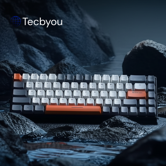 Teclado Gamer 60% Wireless Ziyoulang K68 – Bluetooth + USB, Switch Red, Hot-Swap, Para Celular, PC e iPad