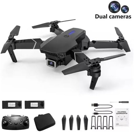 Drone Dobrável E88 com Câmera 4K Wi-Fi – Controle Remoto, FPV ao Vivo, Estabilizador de Altura, Brinquedo Profissional para Crianças e Adultos