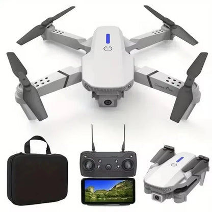 Drone Dobrável E88 com Câmera 4K Wi-Fi – Controle Remoto, FPV ao Vivo, Estabilizador de Altura, Brinquedo Profissional para Crianças e Adultos