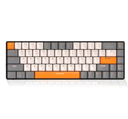 Teclado Gamer 60% Wireless Ziyoulang K68 – Bluetooth + USB, Switch Red, Hot-Swap, Para Celular, PC e iPad