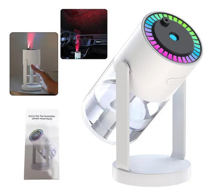 Umidificador de Ar 280ml com Projetor e Luz – Névoa Fria e Desligamento Automático